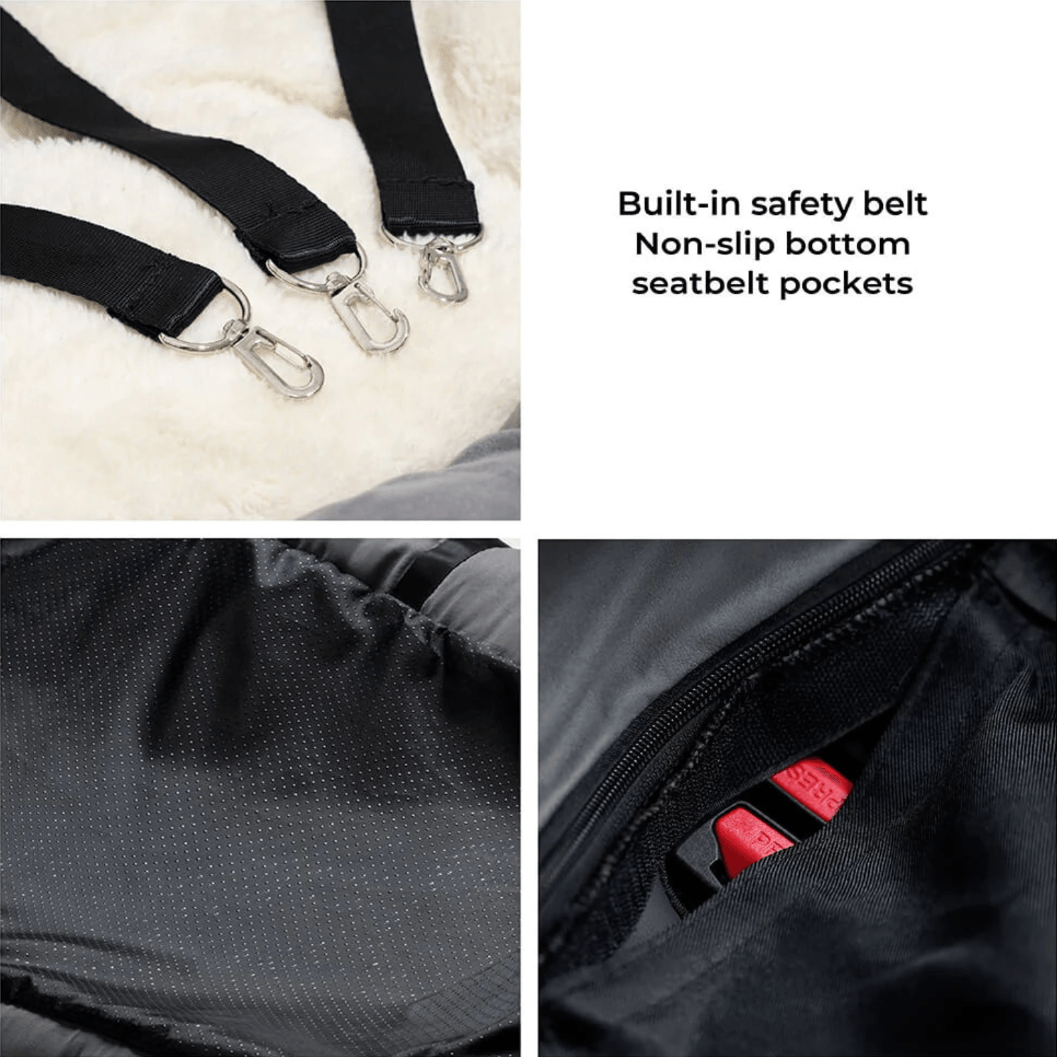 Waterproof Travel Bolster Safety Large Car Back Seat Bed - Cosypaws