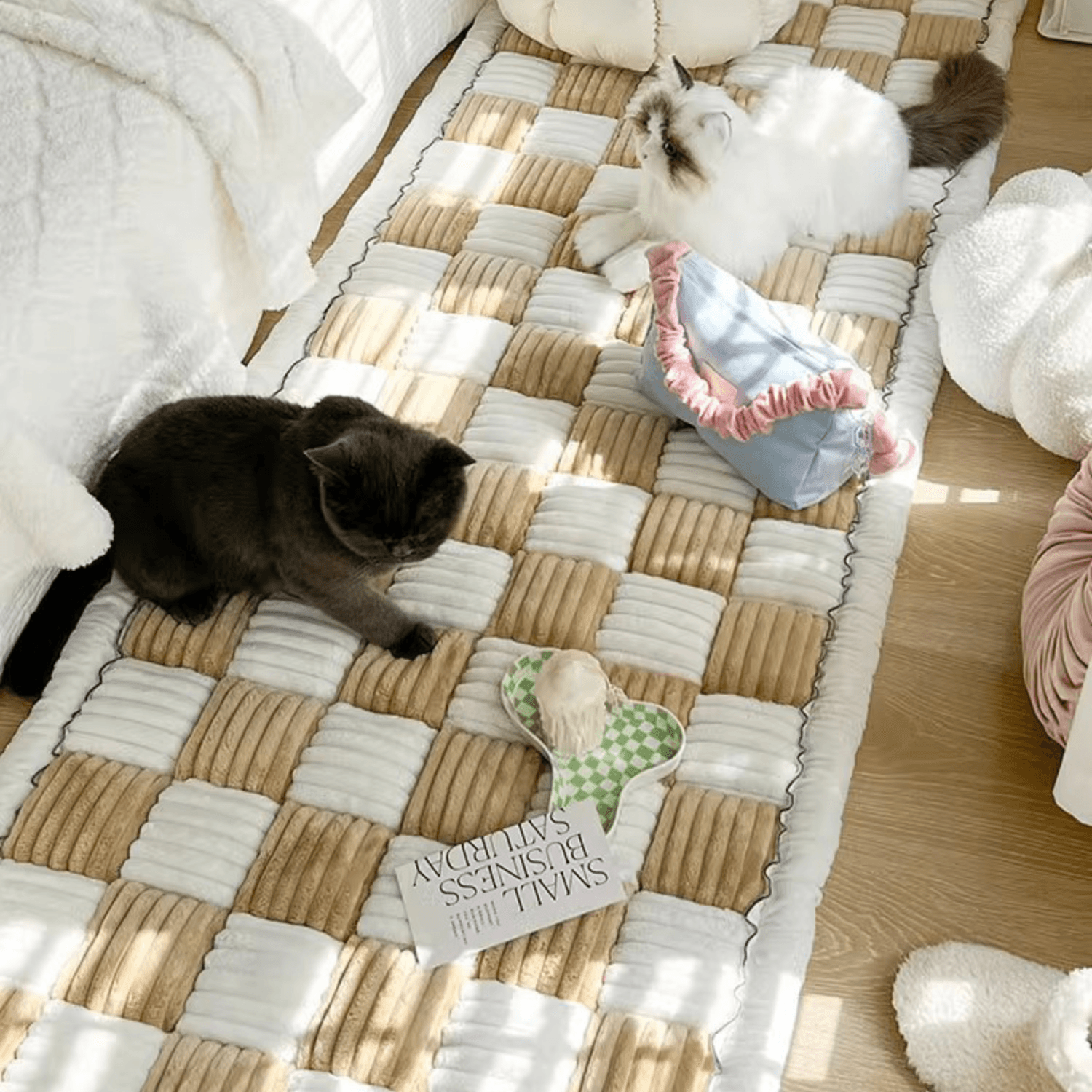 Large Plaid Pet Mat Bed Couch Cover - Cosypaws