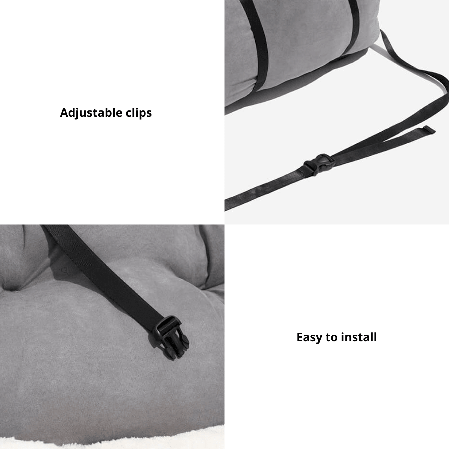 Waterproof Travel Bolster Safety Large Car Back Seat Bed - Cosypaws