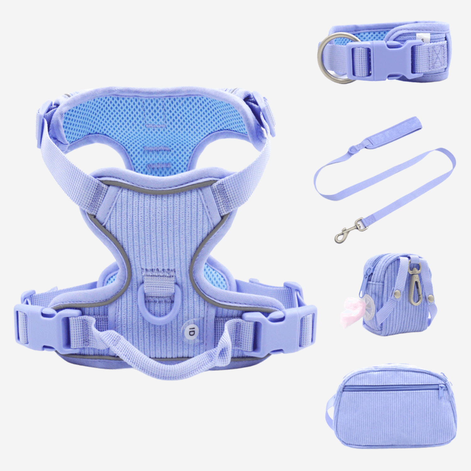 Handmade Reflective Dog Harness Set - Cosypaws