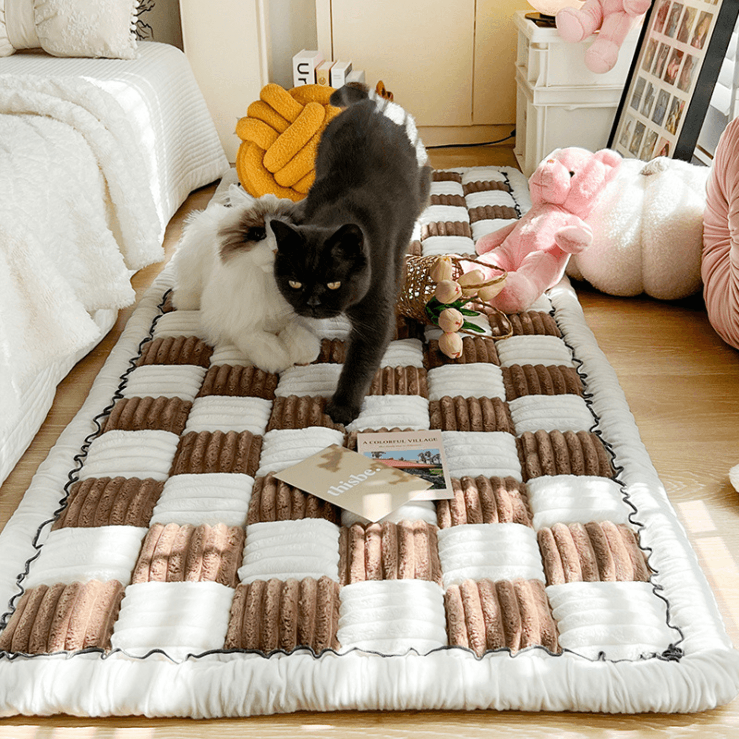 Large Plaid Pet Mat Bed Couch Cover - Cosypaws