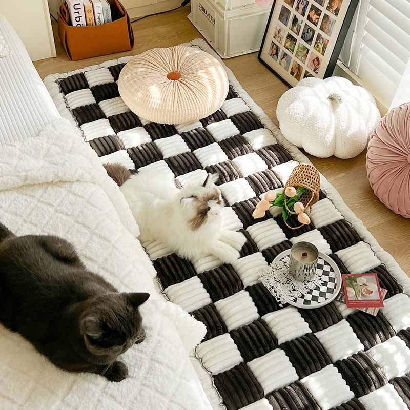 Large Plaid Pet Mat Bed Couch Cover
